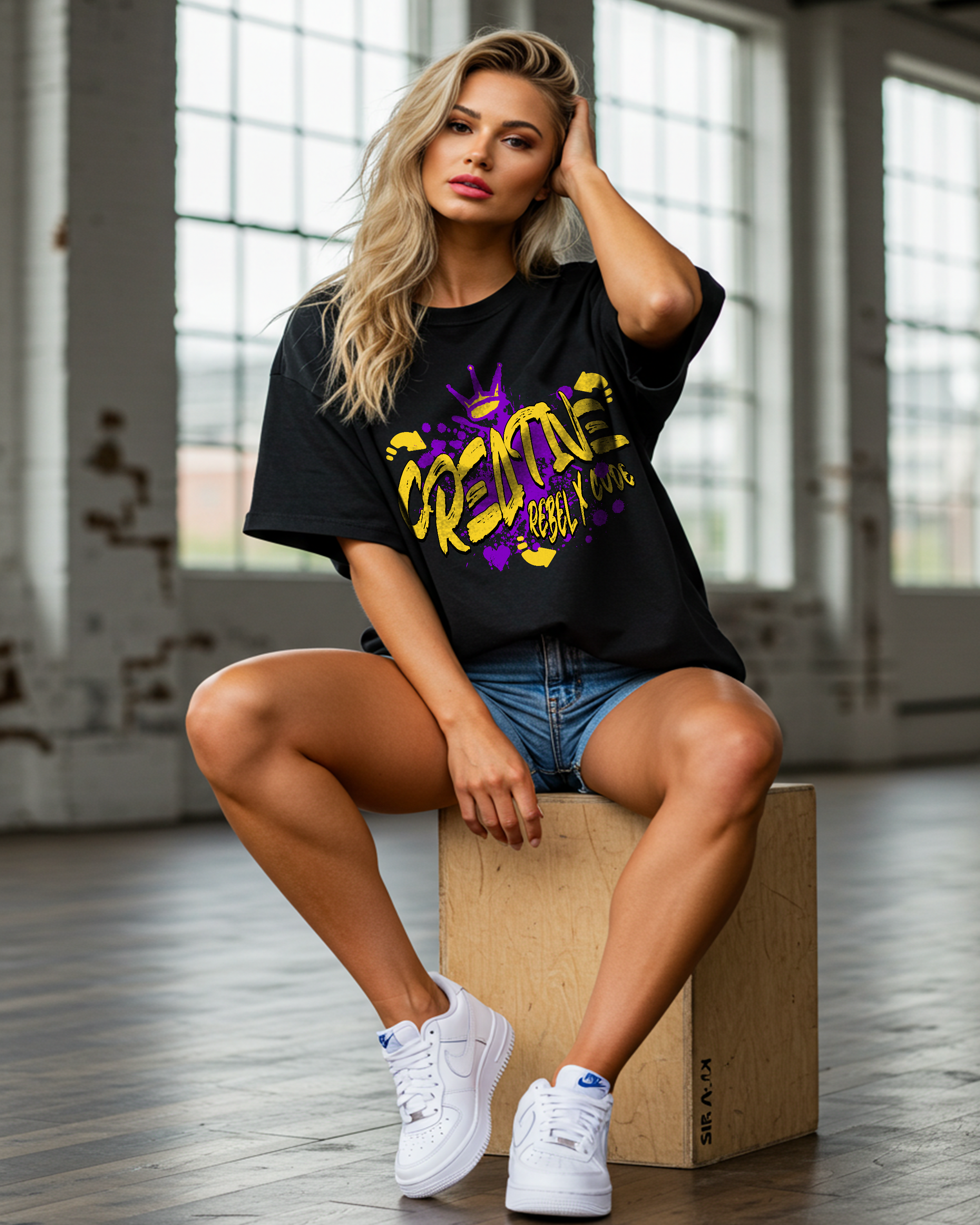 Creative People Oversized T-shirt - Womens