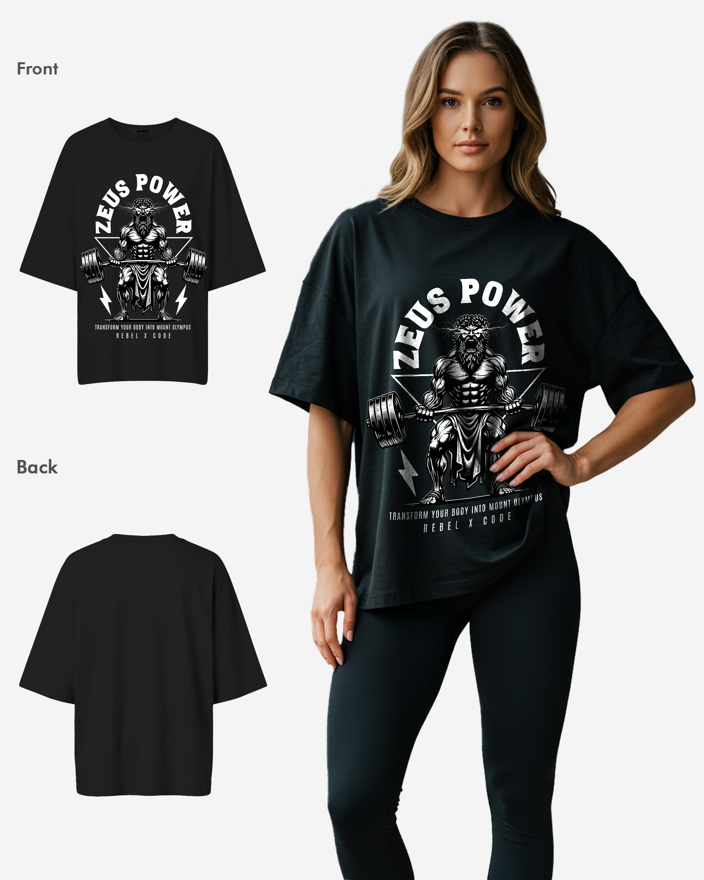 Work Harder Oversized T-shirt - Womens