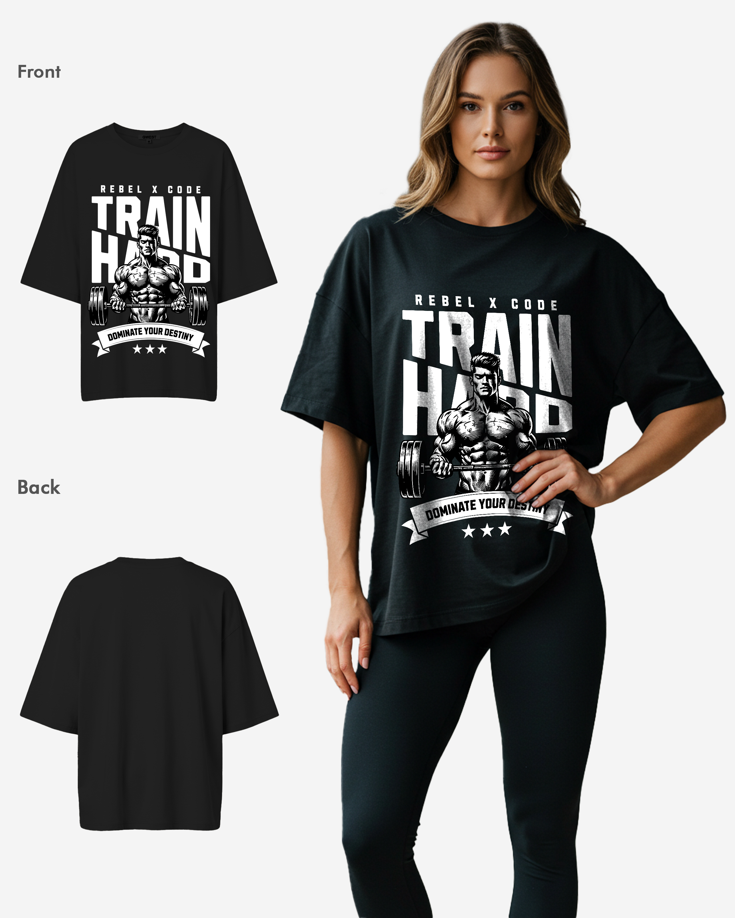 Train Hard Oversized T-shirt - Womens