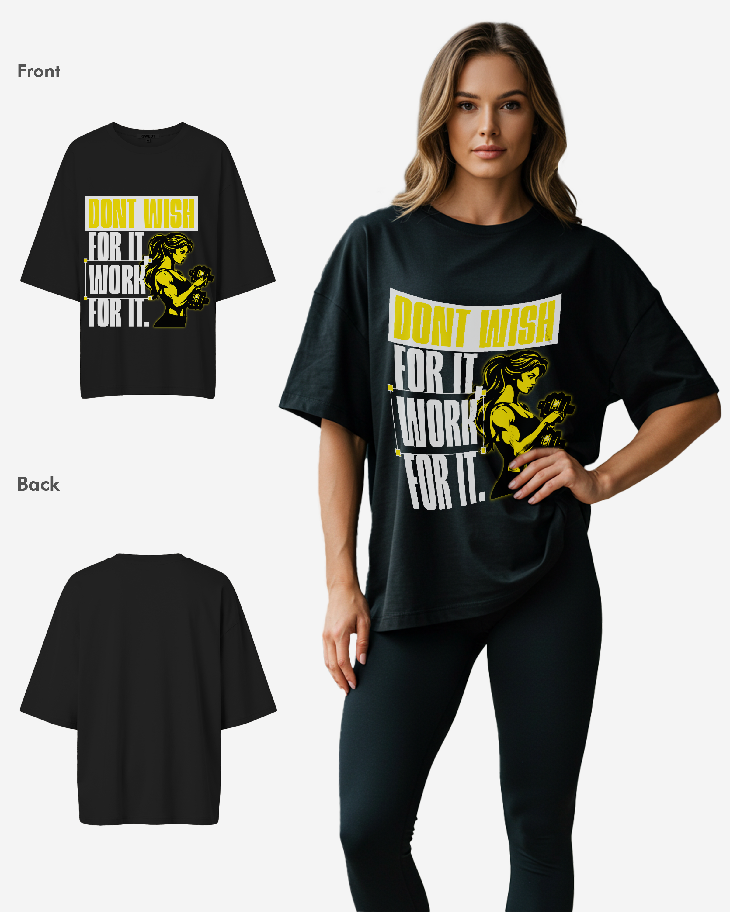 Don't Wish For It Oversized T-shirt - Womens