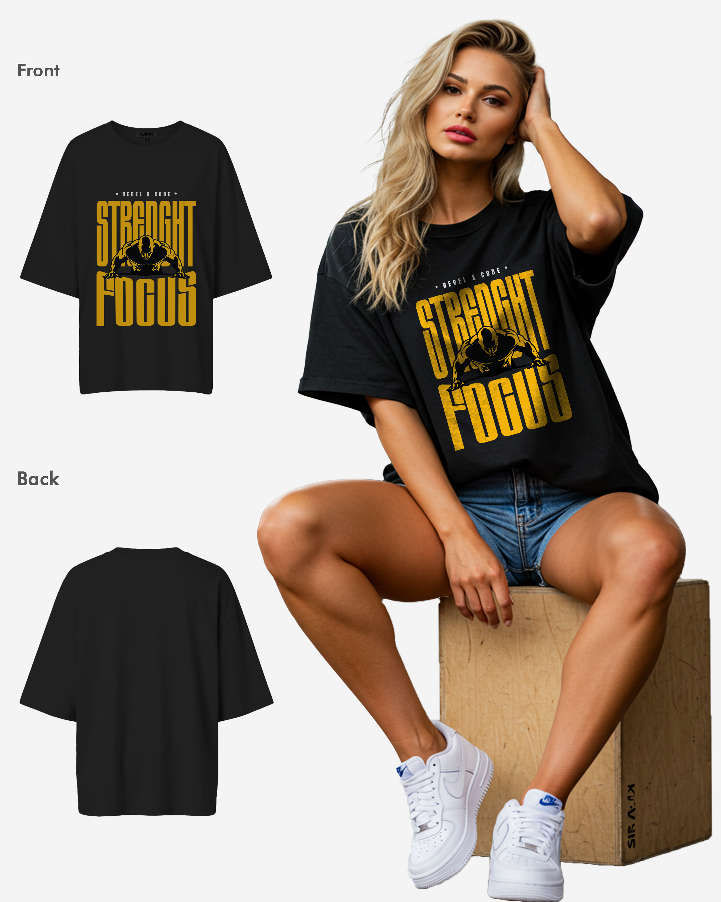 Strength Focus Oversized T-shirt - Womens