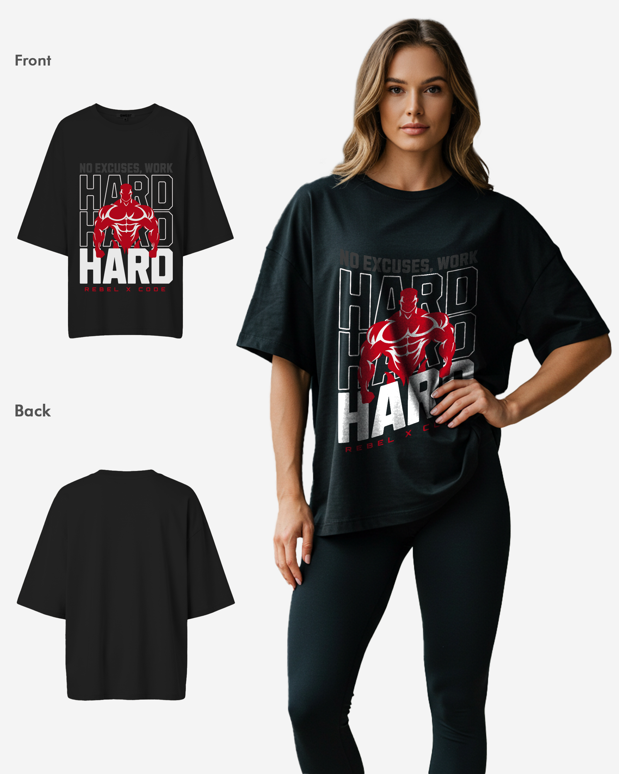 Make Your Body Hard Oversized T-shirt - Womens
