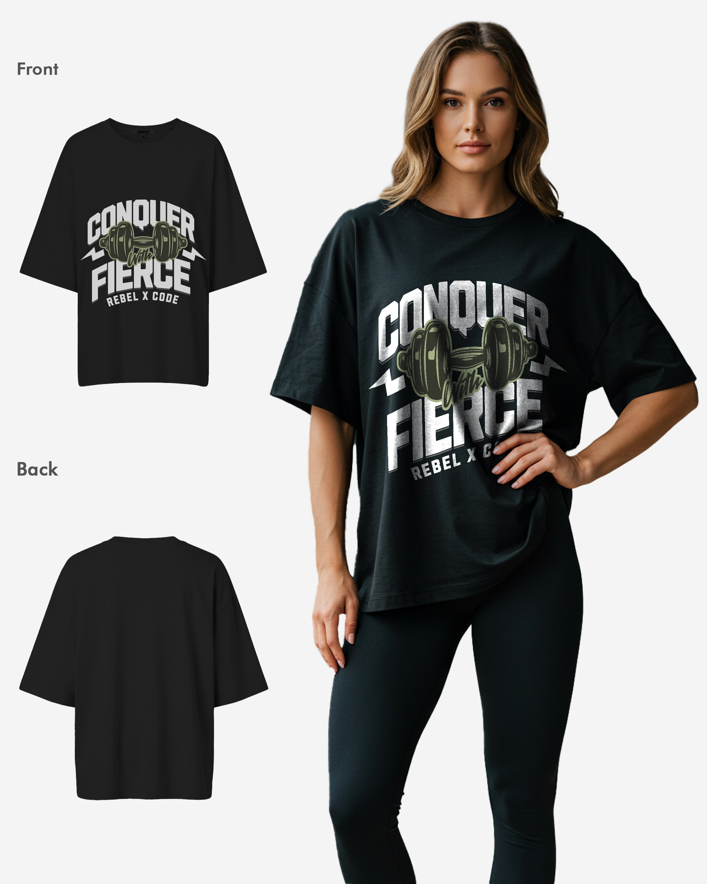 Conquer With Fierce Oversized T-shirt - Womens