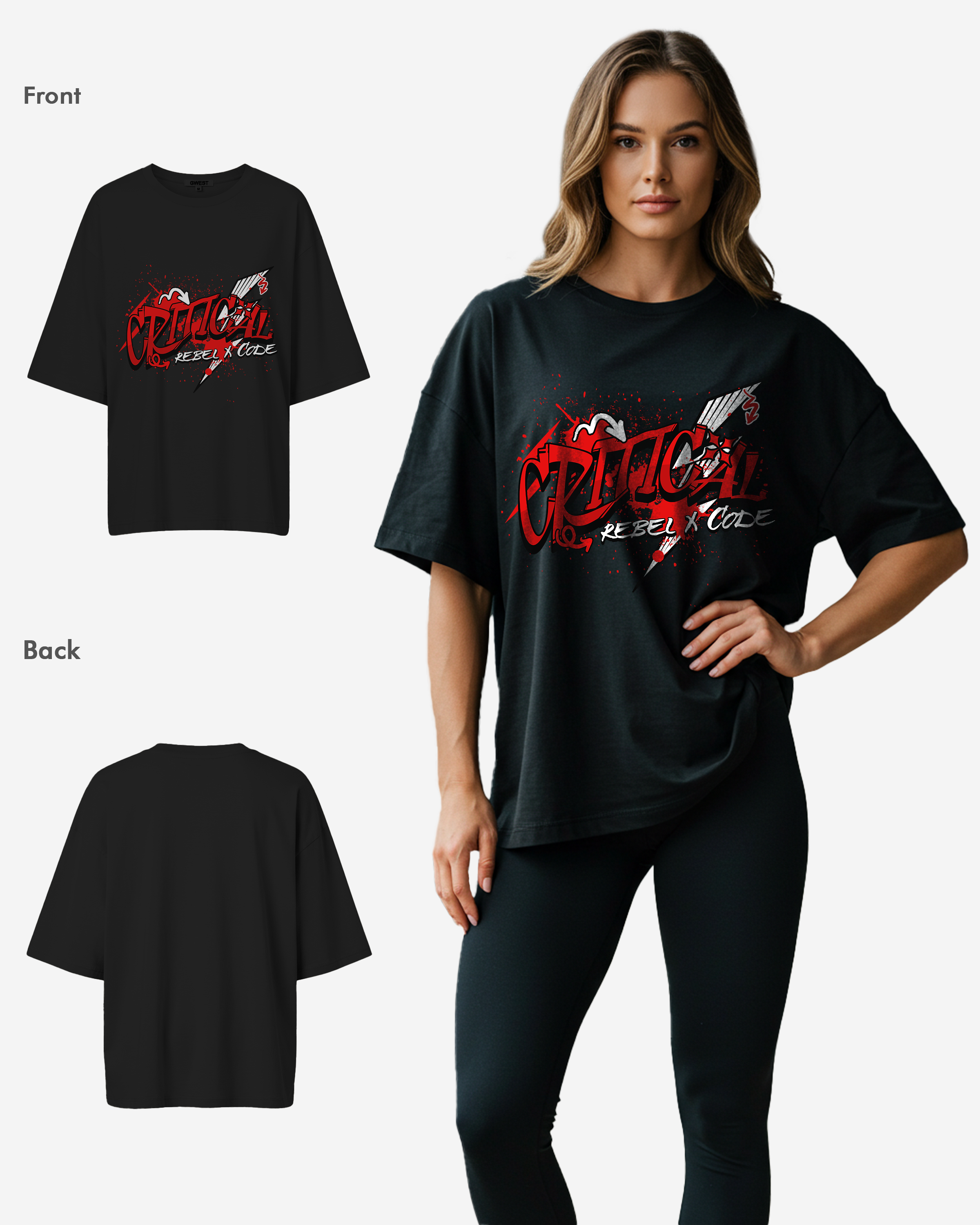Critical Damage Oversized T-shirt - Womens