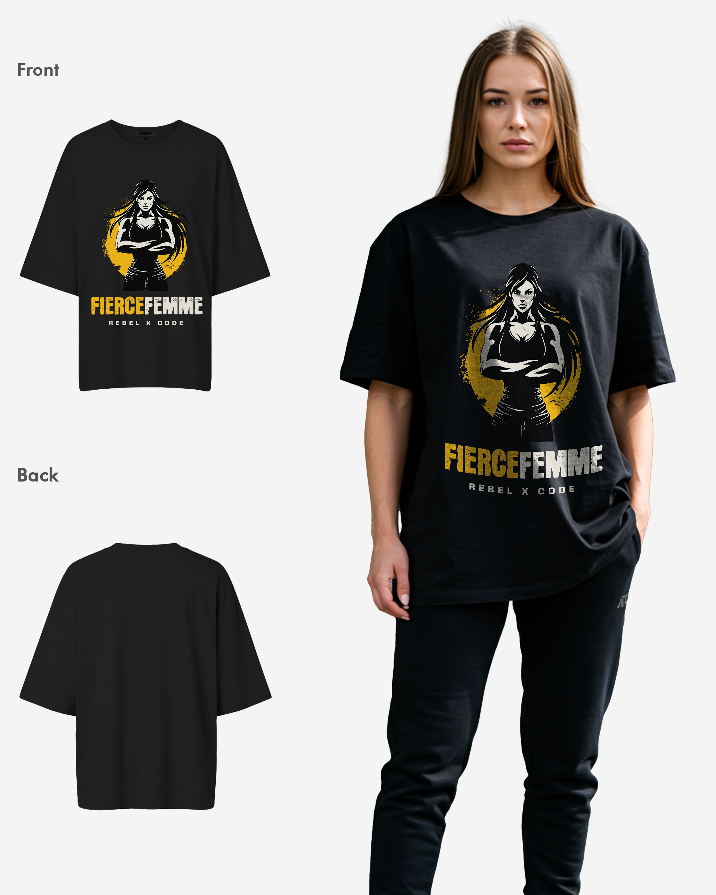 Fierce Femme Fitness Oversized T-shirt - Womens