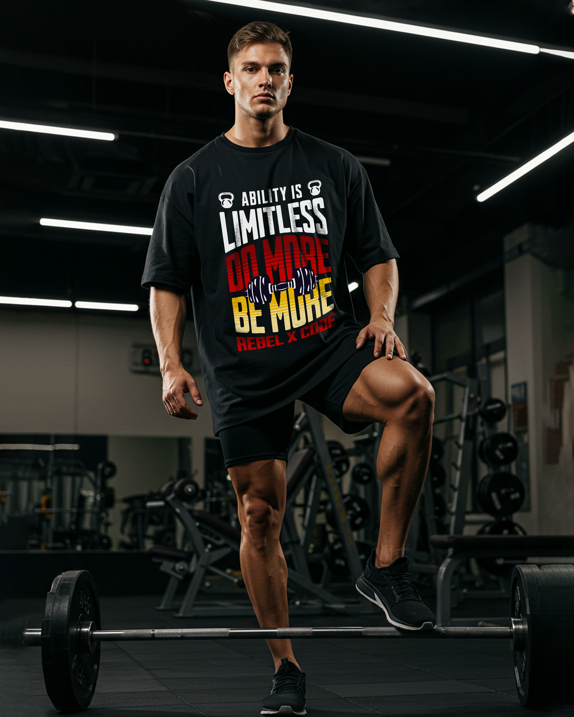 Workout Gym Fitness Oversized T-shirt - Mens