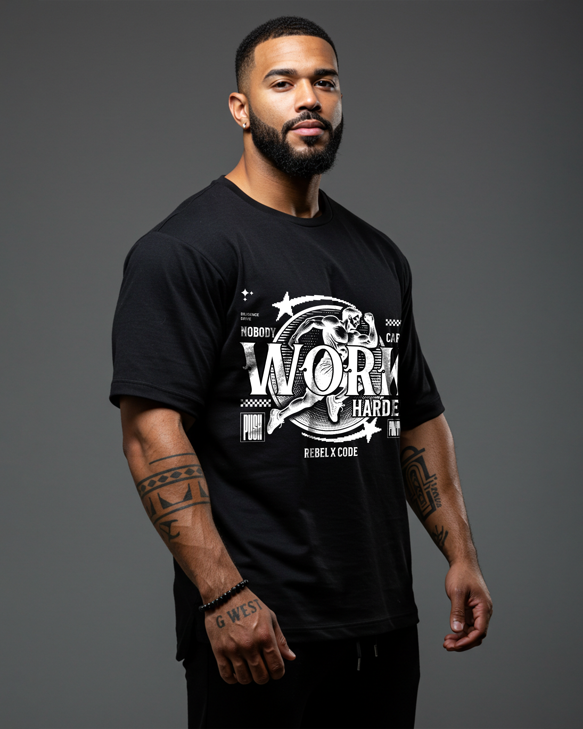 Work Harder Oversized T-shirt - Mens