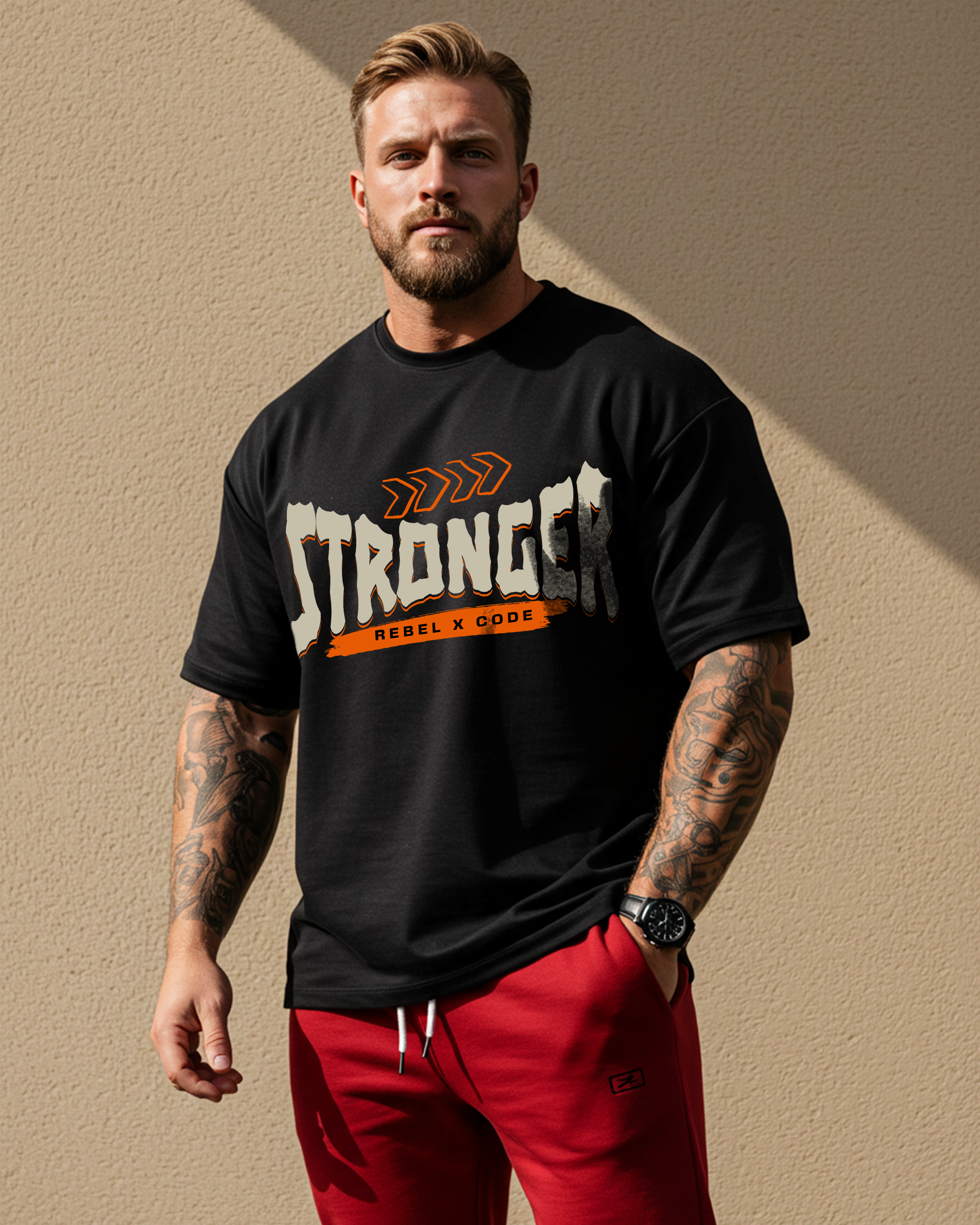 Stronger With Every Step Oversized T-shirt - Mens