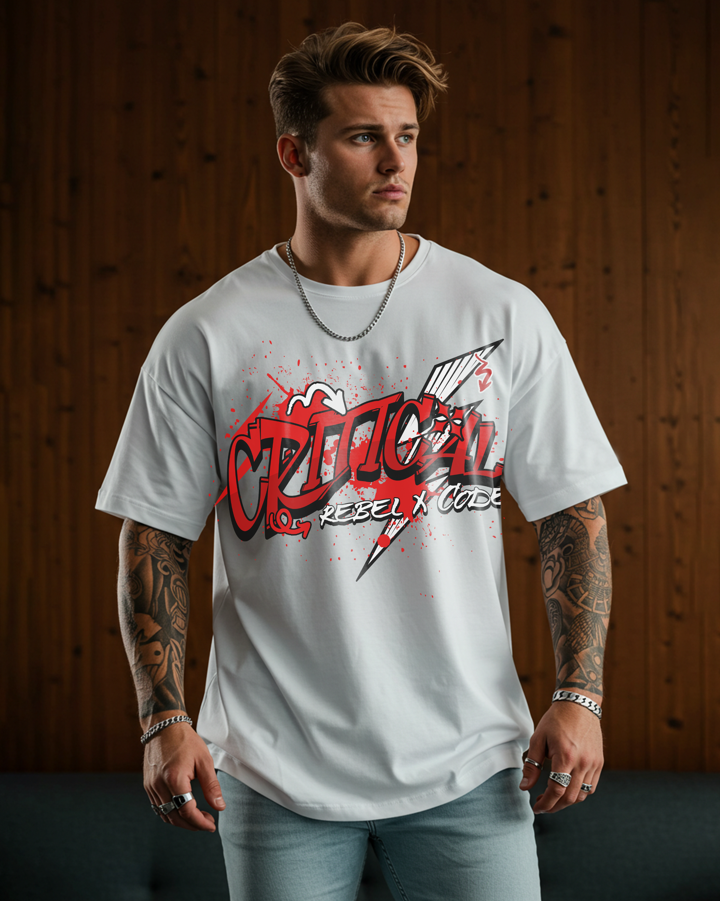 Critical Damage Oversized T-shirt - Mens
