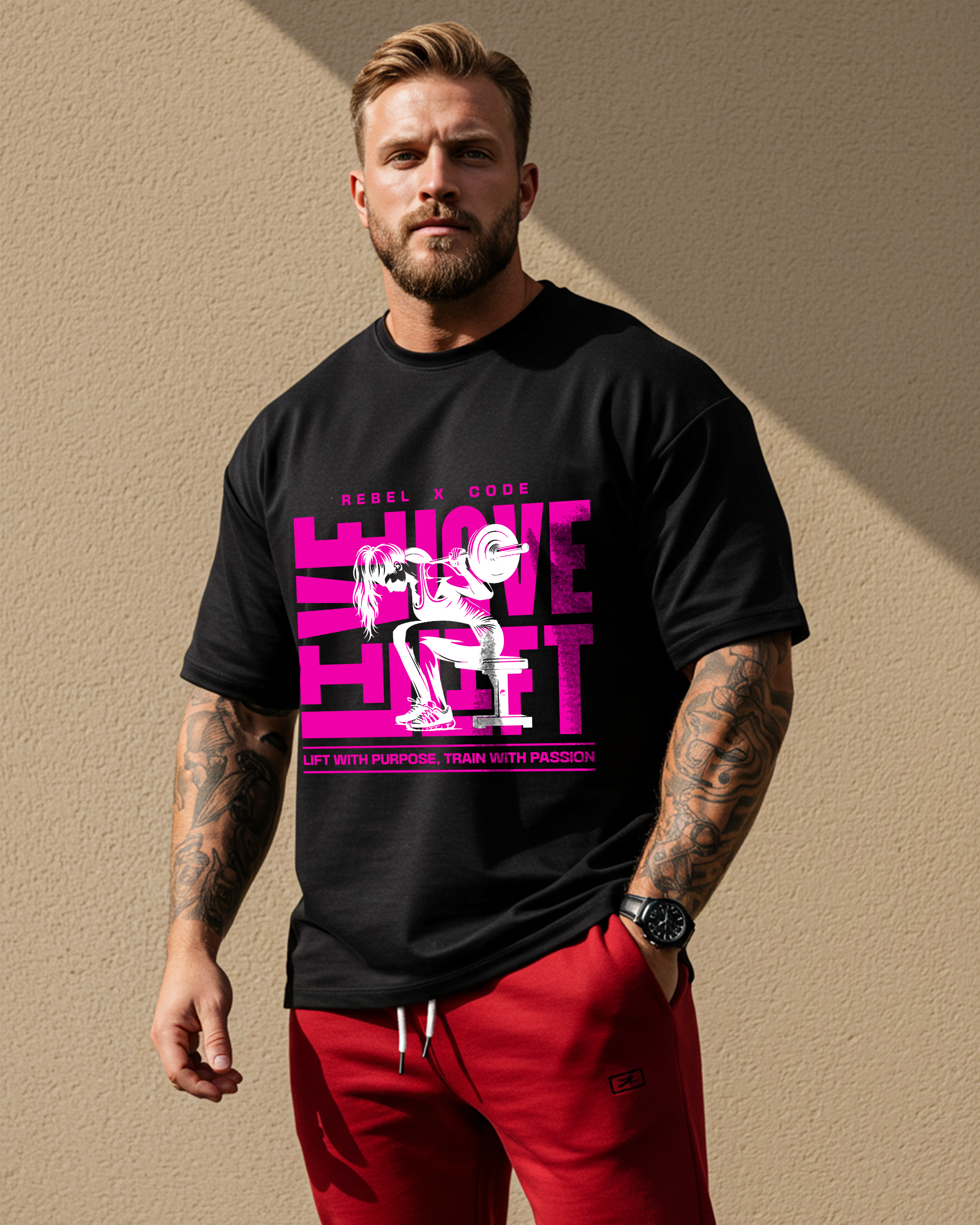 Live Love Lift Oversized T-shirt - Mens
