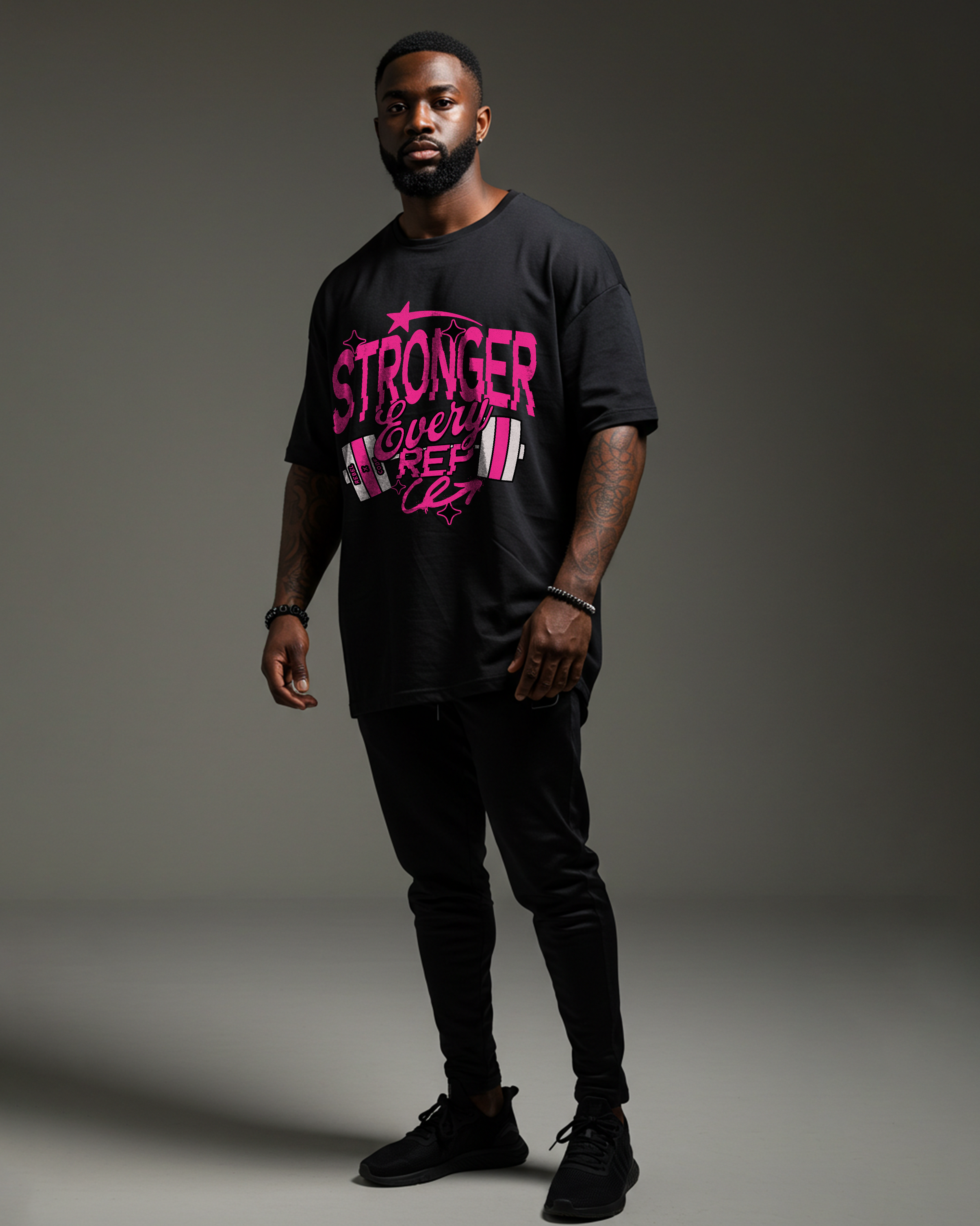 Stronger Every Rep Oversized T-shirt - Mens