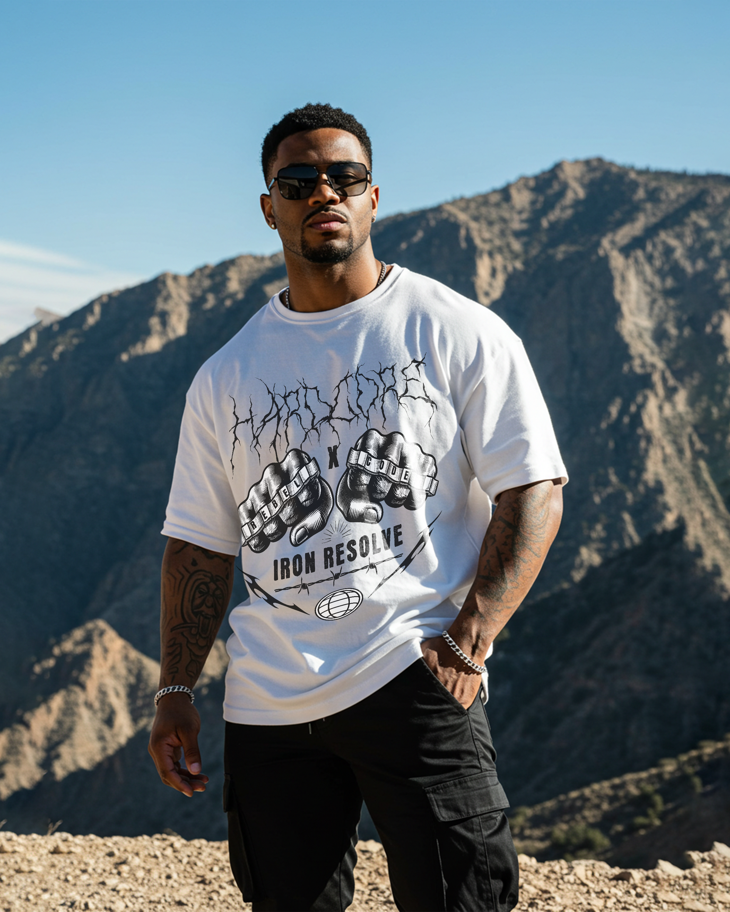 Hand knuckle Oversized T-shirt - Mens