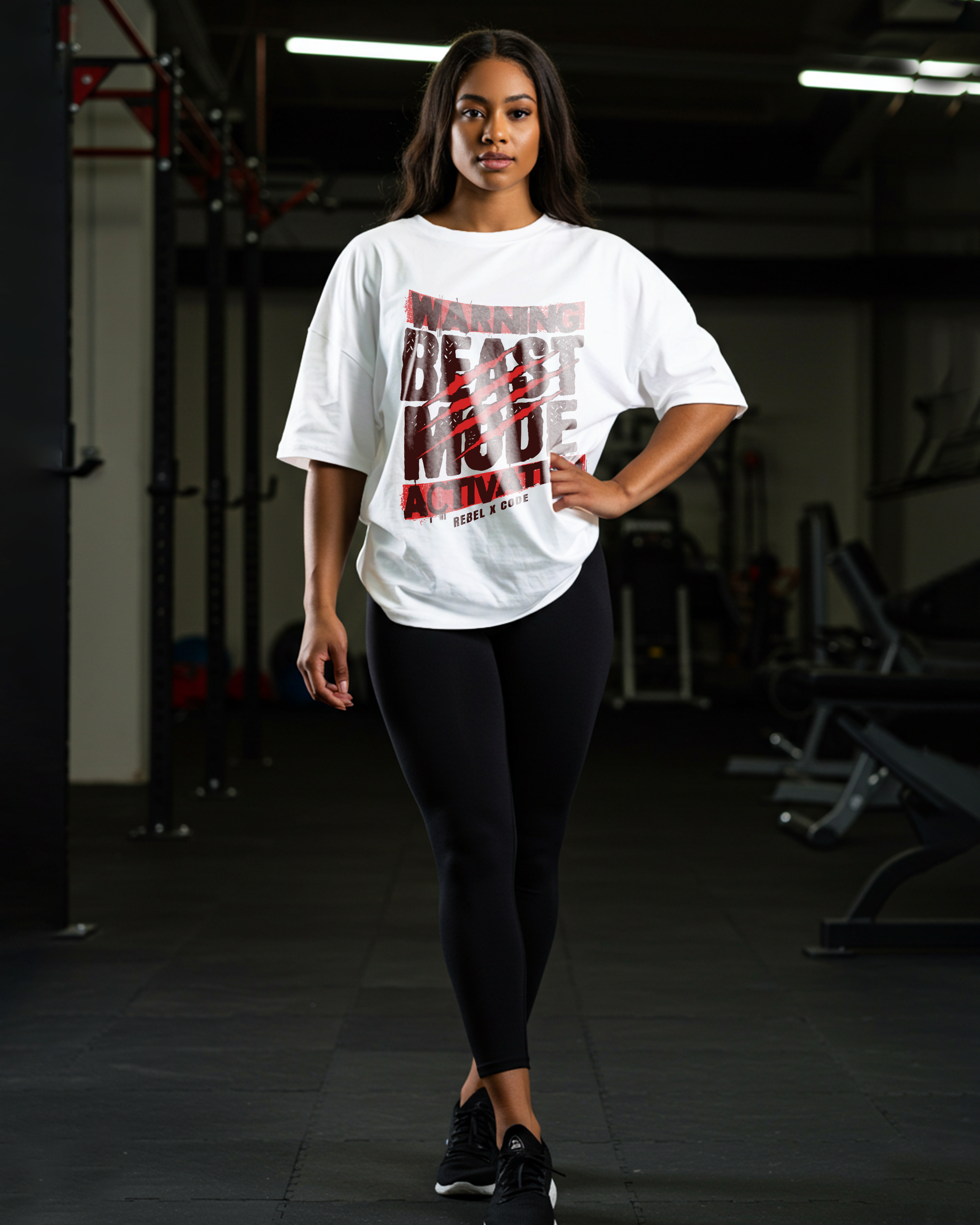 Beast Mode Activated Oversized T-shirt - Womens