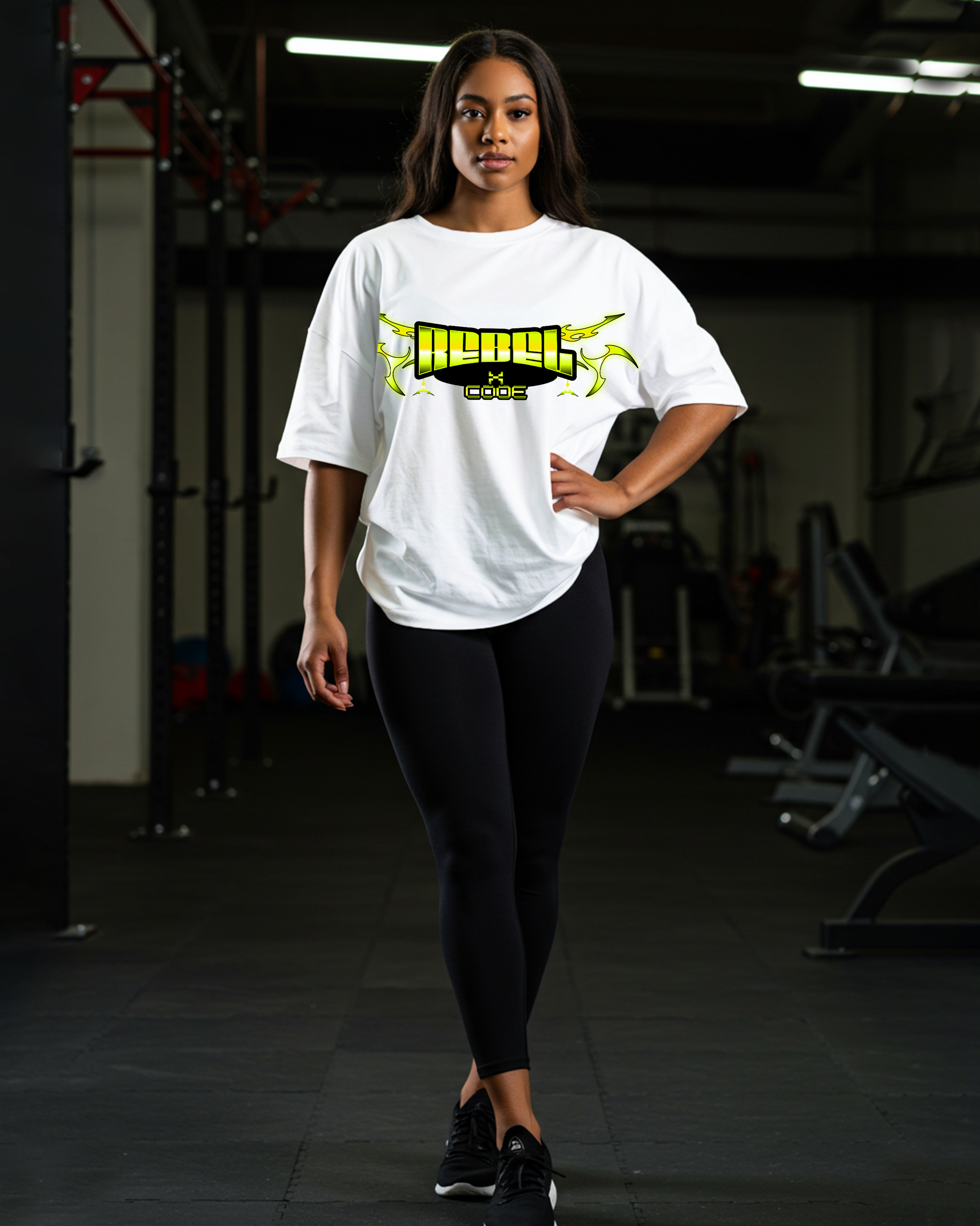 Tribal Chrome Oversized T-shirt - Womens