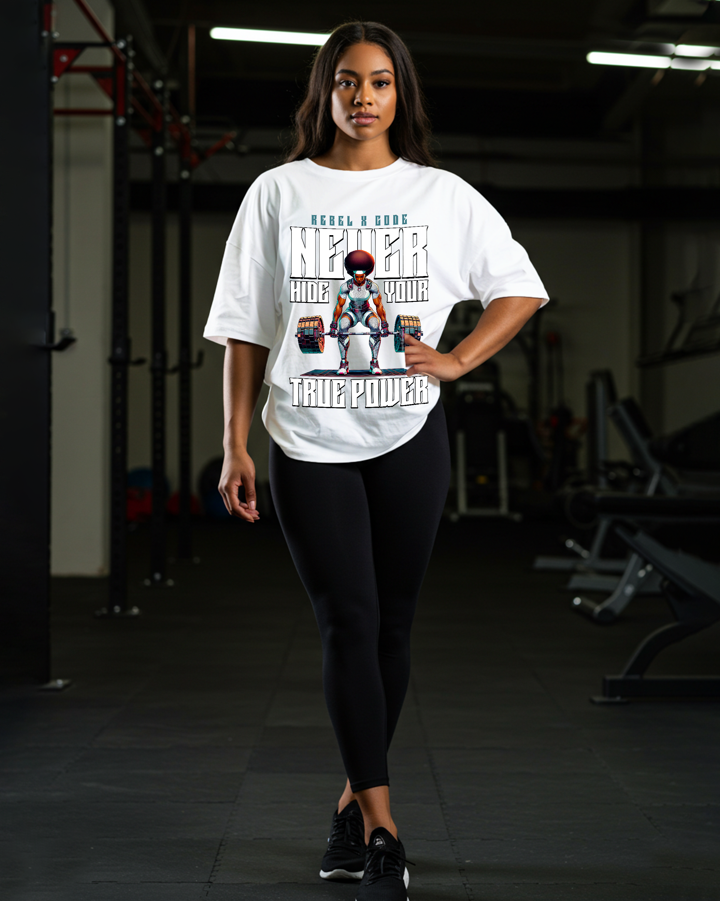 Never Hide Your True Power Oversized T-shirt - Womens