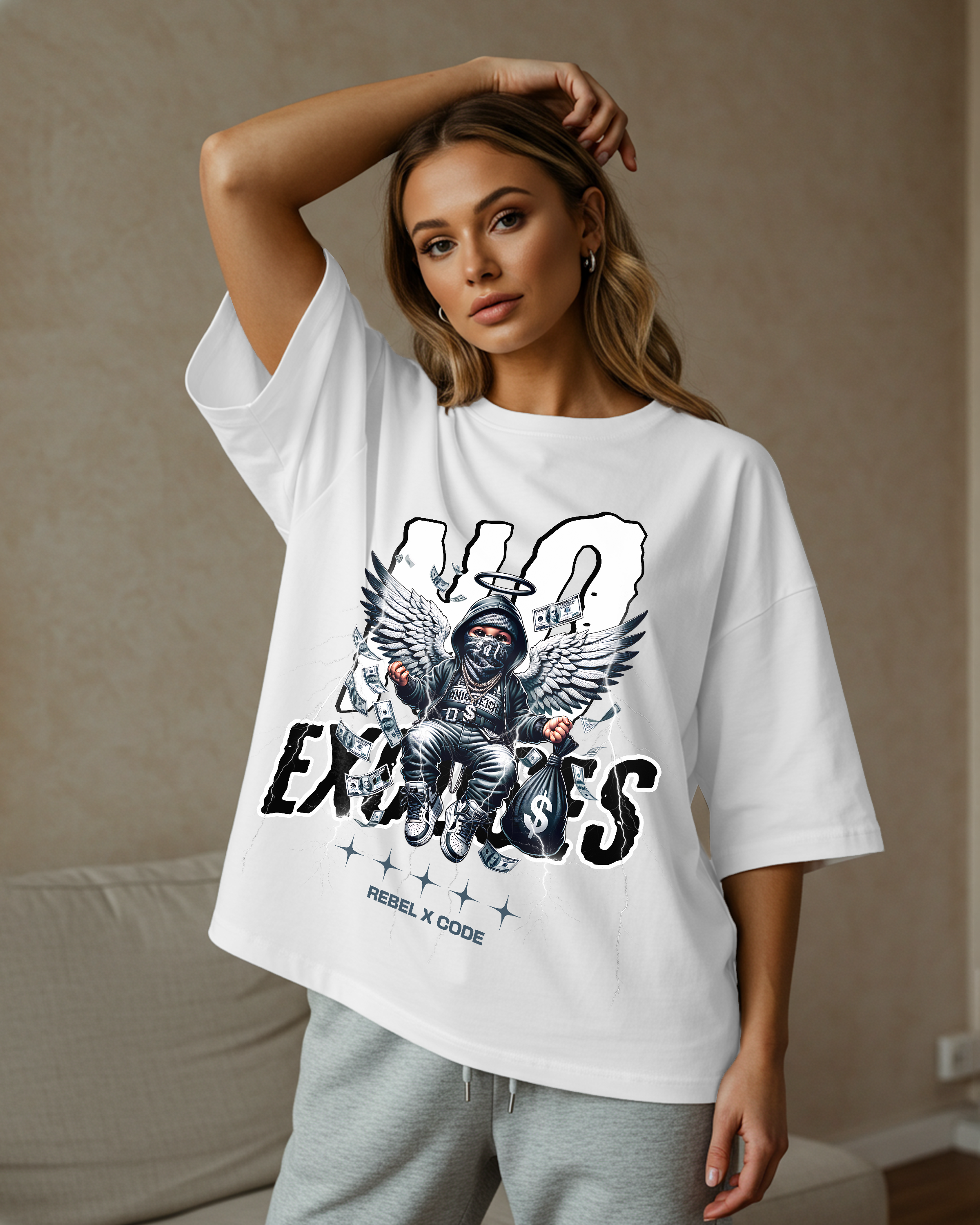 No Excuses Oversized T-shirt - Womens