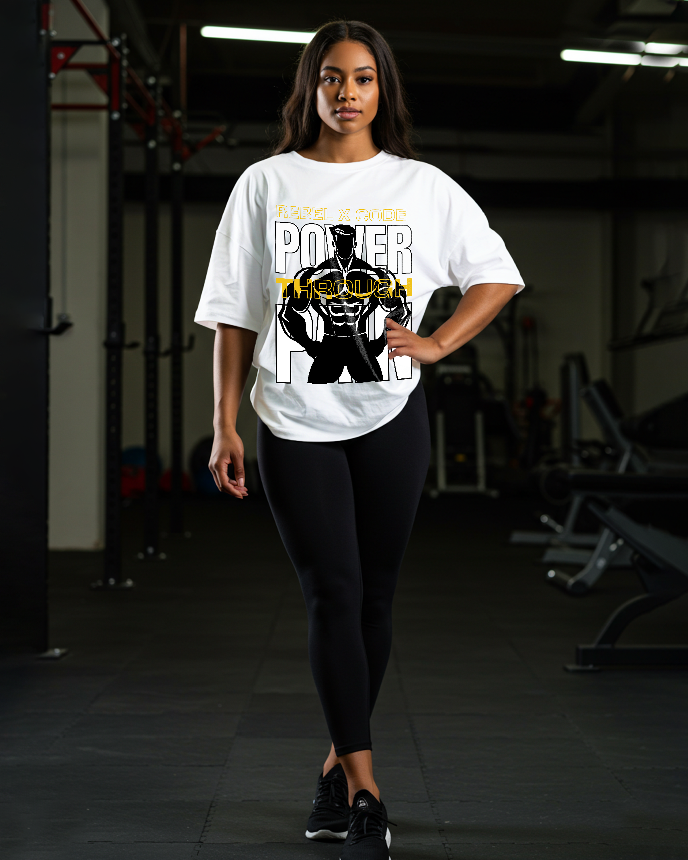 Power Through Pain Oversized T-shirt - Womens