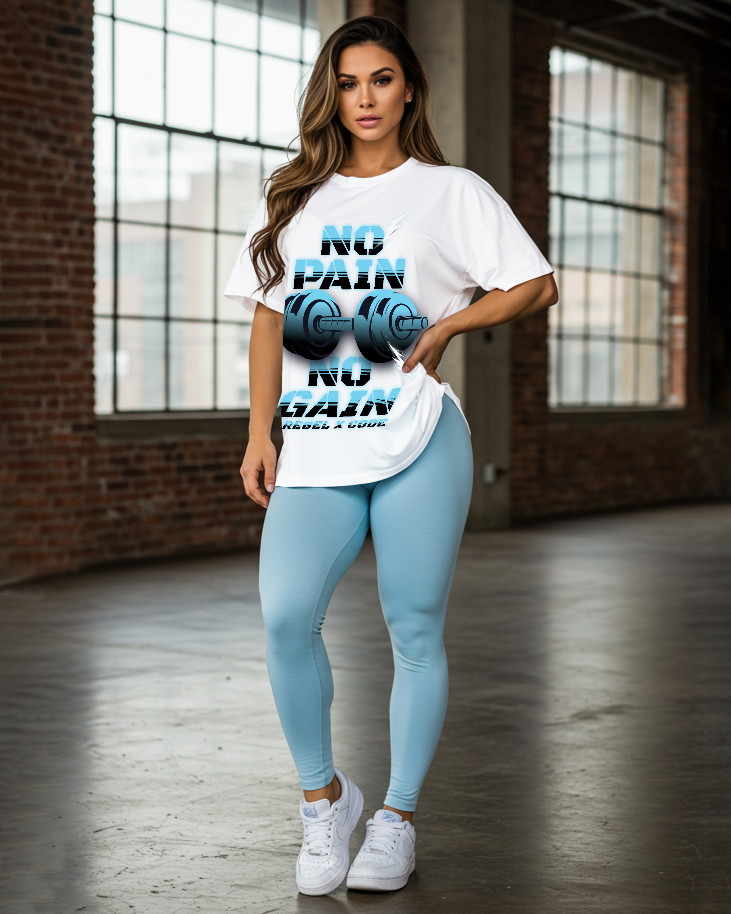 No Pain No Gain Oversized T-shirt - Womens
