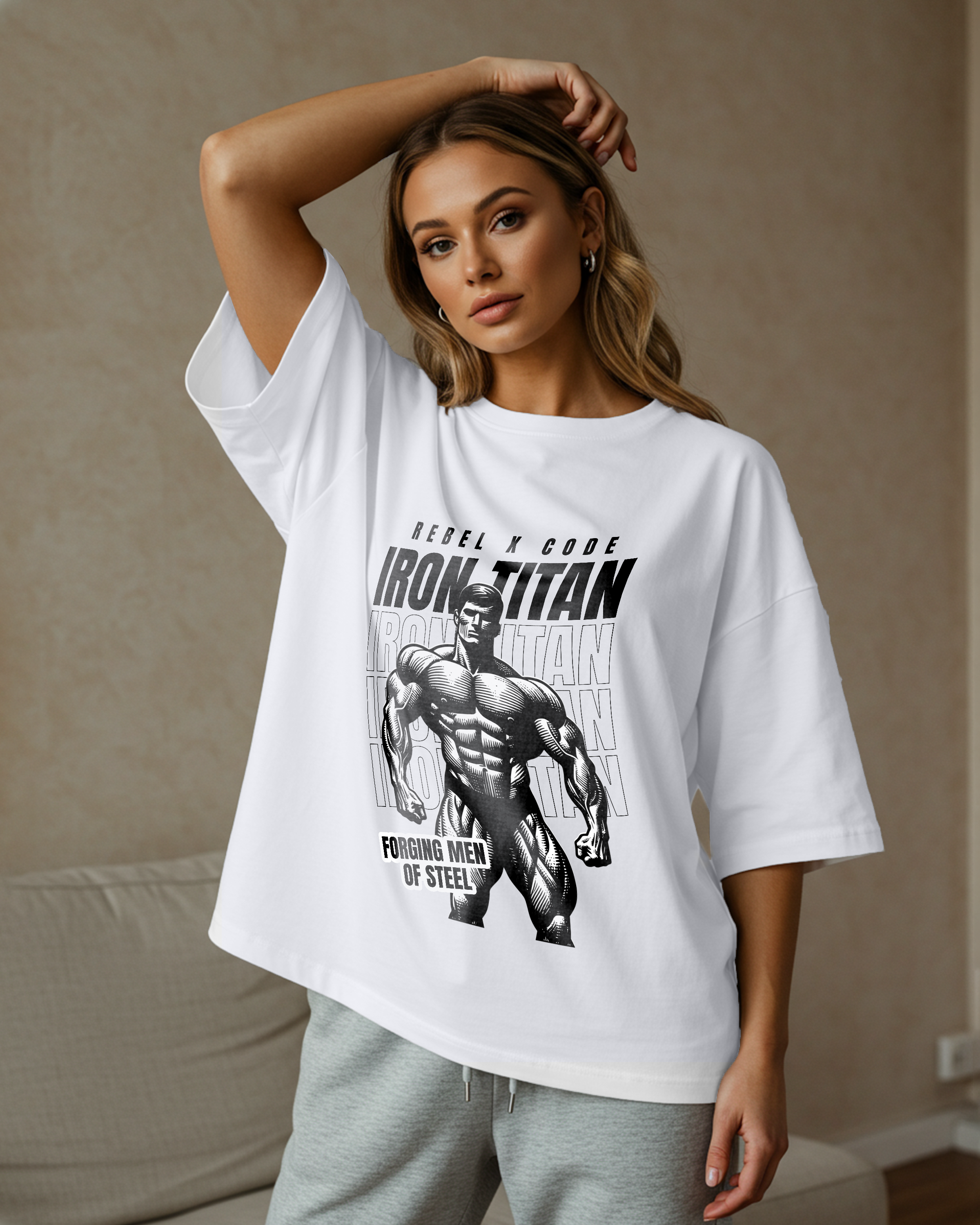 Iron Titan Oversized T-shirt -Womens