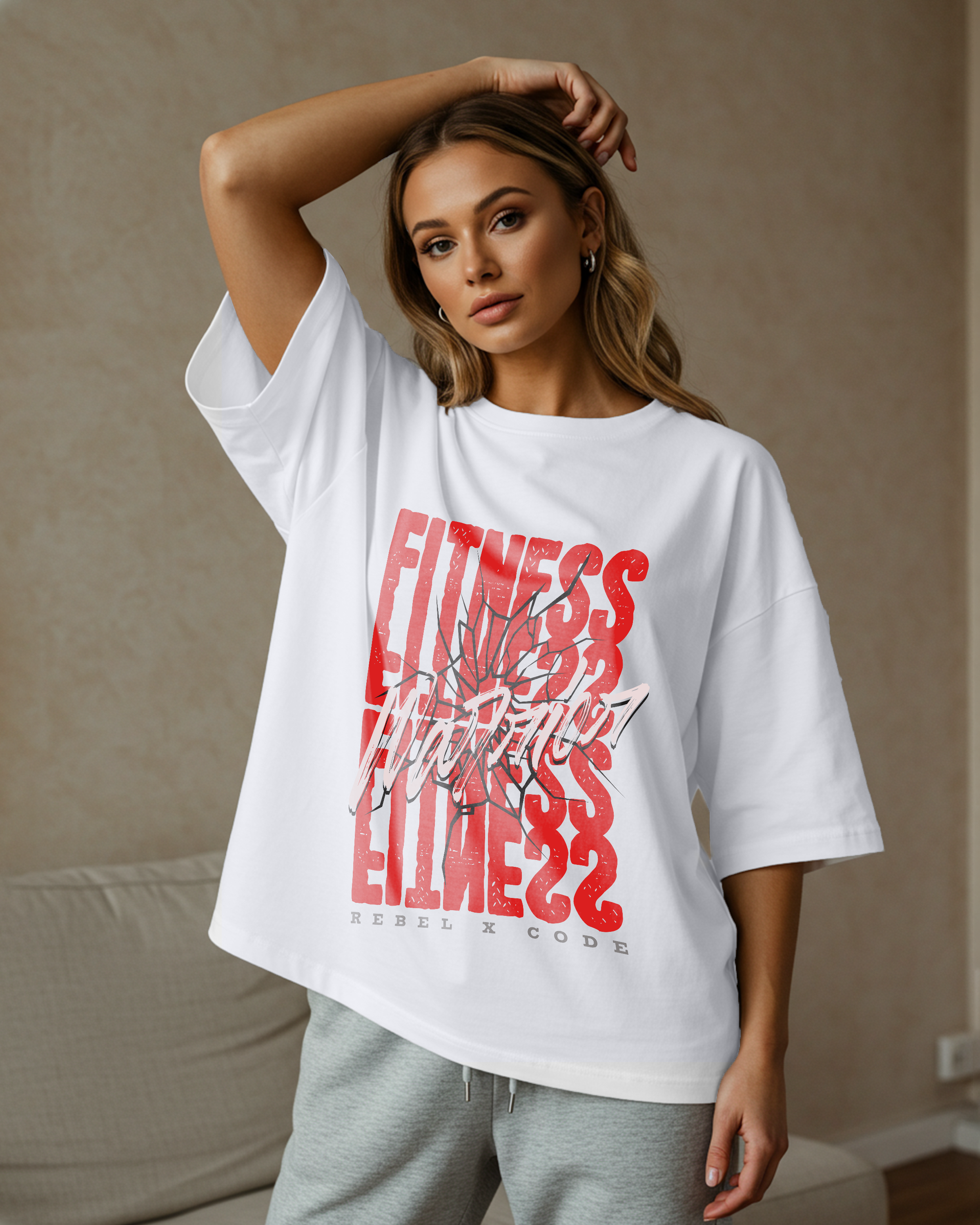 Fitness Warrior Oversized T-shirt - Womens