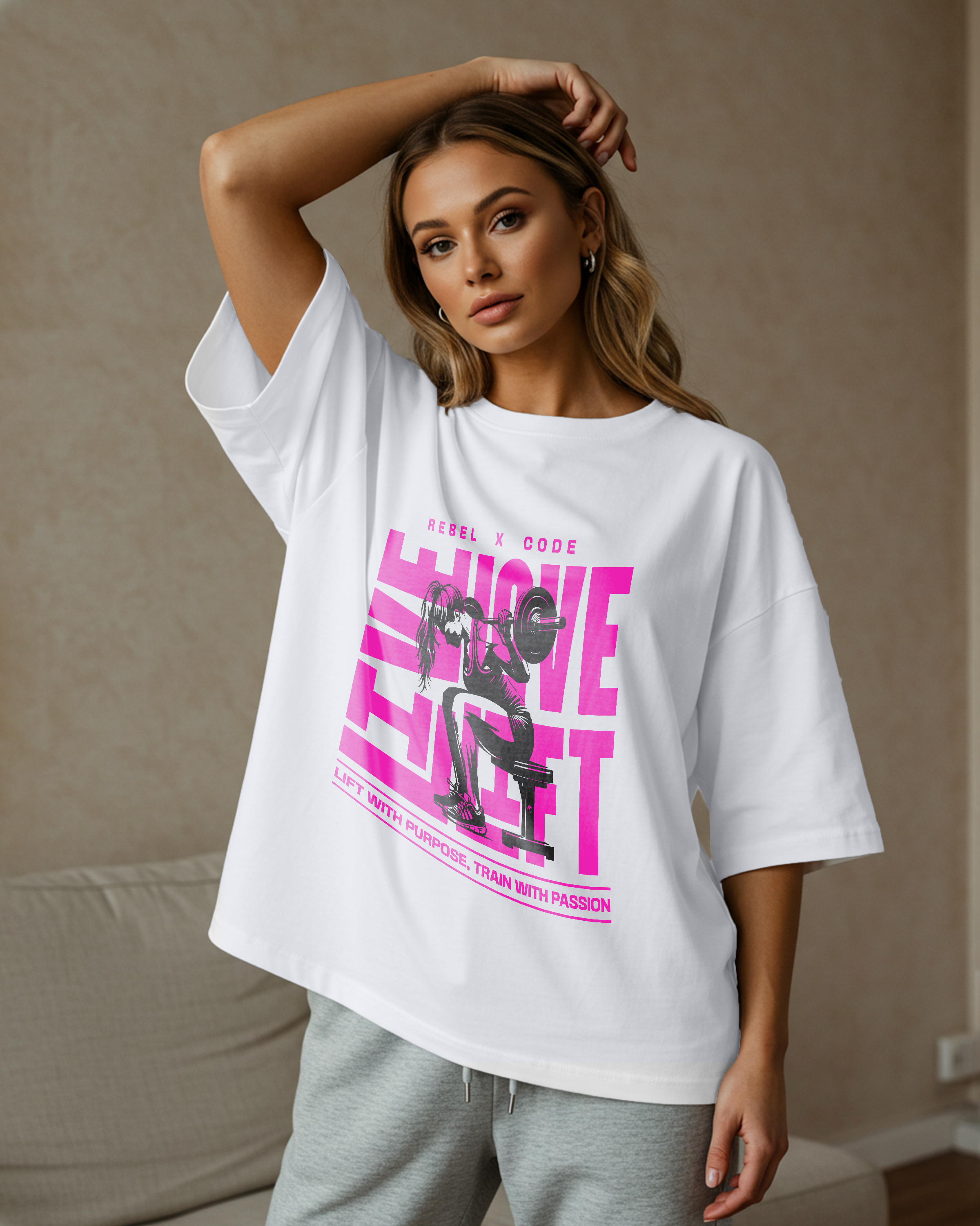 Live Love Lift Oversized T-shirt - Womens